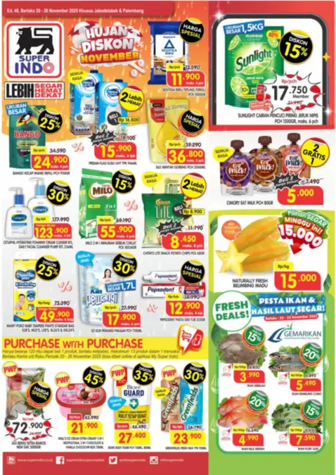 Promo Superindo Hujan Diskon November, Spesial Promo Weekday 20-27 November 2025 Besok Hari Terakhir ! Promo Superindo November 2025