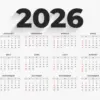 Ilustrasi kalender tahun 2026
