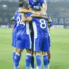 Perayaan Pemain Persib Bandung Ketika Mencetak Gol Melawan Selangor