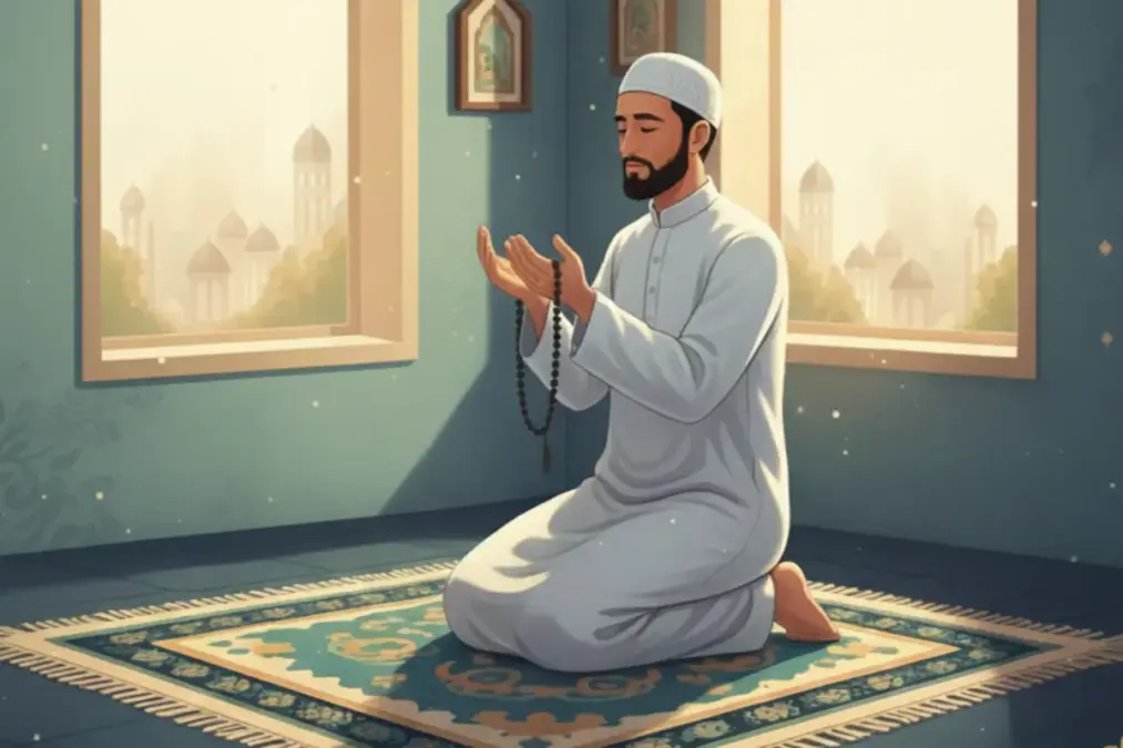 Amalan 1 Rajab 2025: Waktu Mulai dan Keutamaannya Ilustrasi seseorang melakukan amalan 1 rajab.