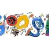 Animasi Google Doodle Year in Search 2025